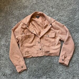 Timing Light Brown Corduroy Jean Jacket